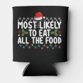 Waarschijnlijk eet ik al het eten van de kerstfami blikjeskoeler (Voorkant)