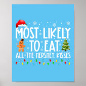 Waarschijnlijk eet ik alle Hershey Kisses Funny XM Poster (Voorkant)