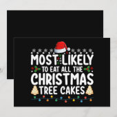 Waarschijnlijk eet ik alle kerstboomtaarten kaart (Voorkant / Achterkant)