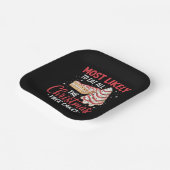 Waarschijnlijk eet ik alle kerstboomtaarten papieren bordje (Gebogen)