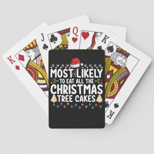 Waarschijnlijk eet ik alle kerstboomtaarten pokerkaarten (Achterkant)