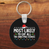 Waarschijnlijk eet ik alle kerstkoekjes op sleutelhanger (Voorkant)
