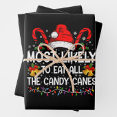 Waarschijnlijk eet ik alle snoepstokjes met kerst inpakpapier vel (In situ)