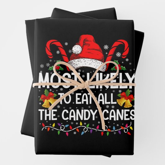 Waarschijnlijk eet ik alle snoepstokjes met kerst inpakpapier vel (In situ)