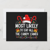 Waarschijnlijk eet ik alle snoepstokjes met kerst kaart (Voorkant)