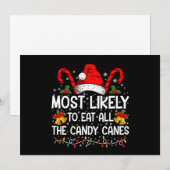 Waarschijnlijk eet ik alle snoepstokjes met kerst kaart (Voorkant / Achterkant)