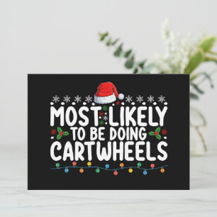 Waarschijnlijk gaat hij Cartwheels Kerstmis doen Kaart
