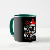 Waarschijnlijk geef ik mijn mening grappige kerst mok (Voorkant links)