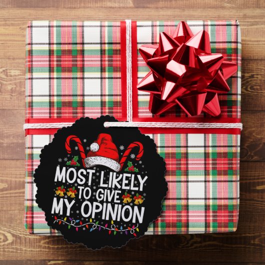 Waarschijnlijk geef ik mijn mening grappige kerst ornament kaart (Insitu (Geschenk))