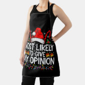 Waarschijnlijk geef ik mijn mening grappige kerst schort (Insitu)