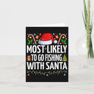 Waarschijnlijk Gevist met Santa Funny Gevist Kaart