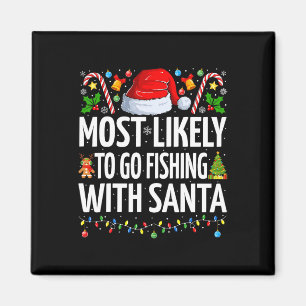 Waarschijnlijk Gevist met Santa Funny Gevist Magneet