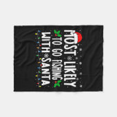 Waarschijnlijk Gevist met Santa Vissen Funny Fleece Deken (Voorkant (Horizontaal))