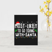 Waarschijnlijk Gevist met Santa Vissen Funny Kaart (Gele Bloem)