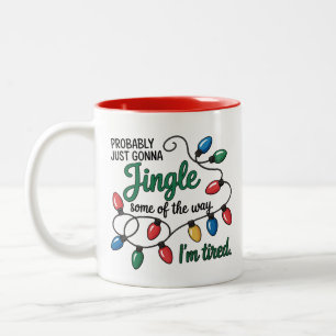 Waarschijnlijk gewoon Kerstmis verklinken Tweekleurige Koffiemok