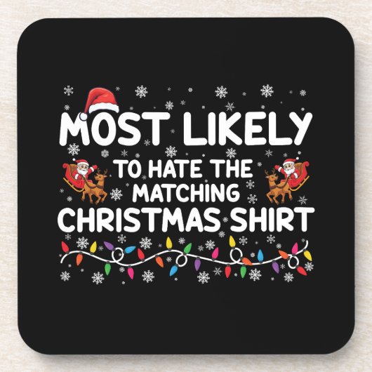 Waarschijnlijk haat ik bijpassende kerst bier onderzetter (Voorkant)