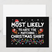 Waarschijnlijk haat ik bijpassende kerst kaart (Voorkant / Achterkant)