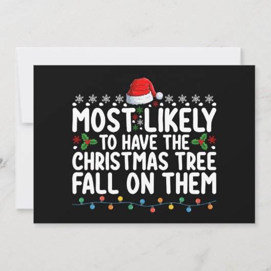 Waarschijnlijk hebben ze kerstboom Herfst op zich Kaart (Voorkant)