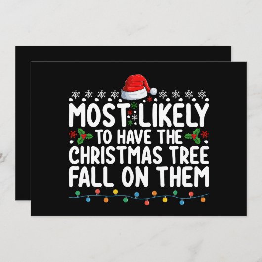 Waarschijnlijk hebben ze kerstboom Herfst op zich Kaart (Voorkant / Achterkant)