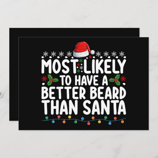 Waarschijnlijk Heeft Een Betere Baard Dan Sinterkl Kaart (Voorkant / Achterkant)