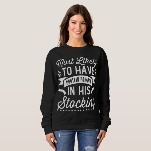 Waarschijnlijk heeft hij eiwitpoeder in zijn voorr trui (Voorkant volledig)