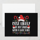 Waarschijnlijk Heeft Sinterklaas een Golfbal Kerst Kaart (Voorkant / Achterkant)