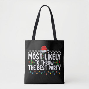 Waarschijnlijk het beste feestje met kerst tote bag