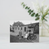 Waarschijnlijk het eerste MOBIELE huis ooit Briefkaart (Staand voorkant)