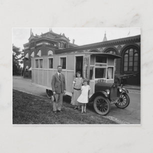 Waarschijnlijk het eerste MOBIELE huis ooit Briefkaart