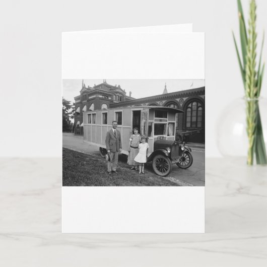 Waarschijnlijk het eerste MOBIELE huis ooit Kaart (Voorkant)