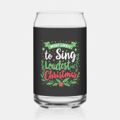 Waarschijnlijk het hardst zingt met Kerstmis Blikvorm Glas (Voorkant)
