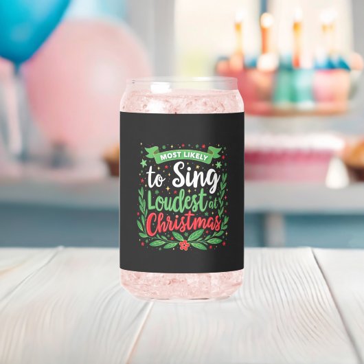 Waarschijnlijk het hardst zingt met Kerstmis Blikvorm Glas (Insitu (Baby Shower))