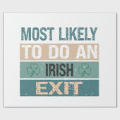 Waarschijnlijk het Ierse vertrek Cadeaupapier (Vlak)