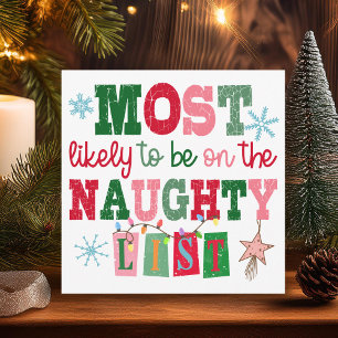 Waarschijnlijk het meest op de Naughty-lijst staan Feestdagenkaart