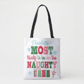 Waarschijnlijk het meest op de Naughty-lijst staan Tote Bag (Voorkant)