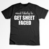 Waarschijnlijk houden blad met gezicht grappige Ha T-shirt