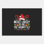 Waarschijnlijk is het de chagrijnige elf grappige  inpakpapier vel (Voorkant)