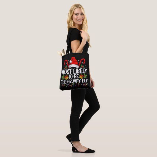 Waarschijnlijk is het de chagrijnige elf grappige  tote bag (Op model)