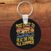 Waarschijnlijk is het de hele zomer bij het zwemba sleutelhanger (Voorkant)