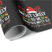 Waarschijnlijk is het Kerstman's geestige elf kers Cadeaupapier (Rol Hoek)