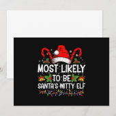 Waarschijnlijk is het Kerstman's geestige elf kers Kaart (Voorkant / Achterkant)