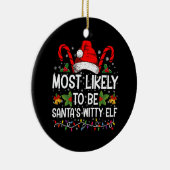 Waarschijnlijk is het Kerstman's geestige elf kers Keramisch Ornament (Rechts)