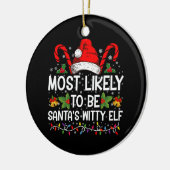 Waarschijnlijk is het Kerstman's geestige elf kers Keramisch Ornament (Links)