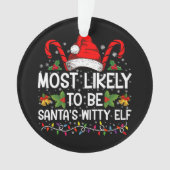 Waarschijnlijk is het Kerstman's geestige elf kers Ornament (voorkant)