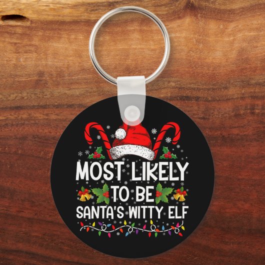 Waarschijnlijk is het Kerstman's geestige elf kers Sleutelhanger (Voorkant)