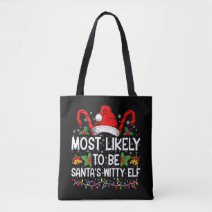 Waarschijnlijk is het Kerstman's geestige elf kers Tote Bag