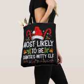 Waarschijnlijk is het Kerstman's geestige elf kers Tote Bag (Dichtbij)