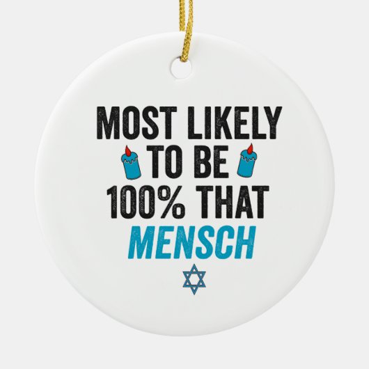 Waarschijnlijk is het TH100 die Mensch Grappig Joo Keramisch Ornament (Voorkant)