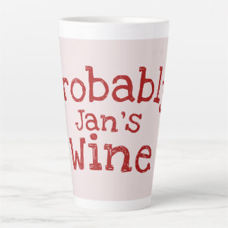 Waarschijnlijk (Jans) Wijntypografie Latte Mok