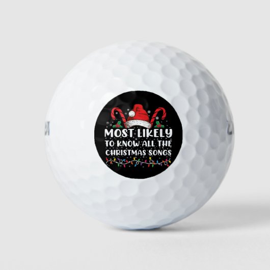 Waarschijnlijk kennen ze alle kerstliedjes golfballen (Voorkant)